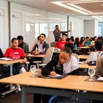 Estudantes na aula especial do BTG Pactual