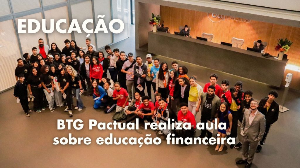 aula sobre educação financeira para estudantes do PPV com btg pactual