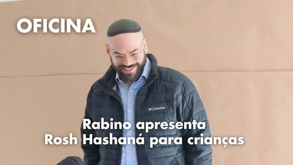 rabino em oficina no lar das crianças da cip